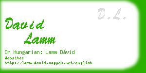 david lamm business card